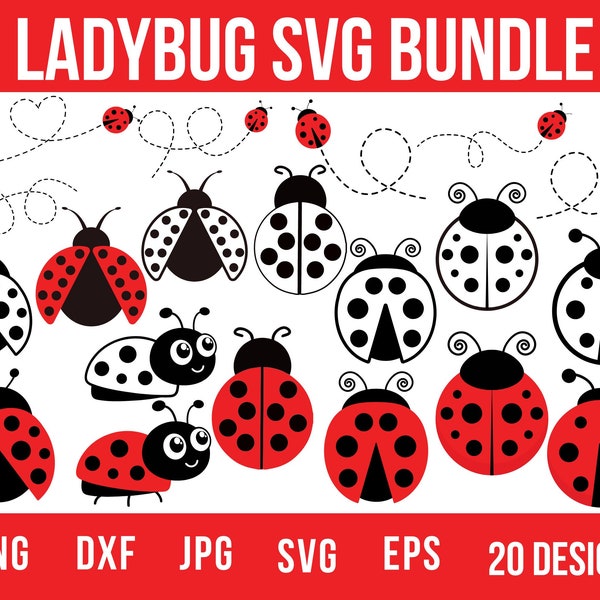 Ladybug Svg Bundle Files, Love Path Bug Svg, Ladybug Svg Layered, Ladybug Files For Cricut, Miraculous Art, Instant Digital Download