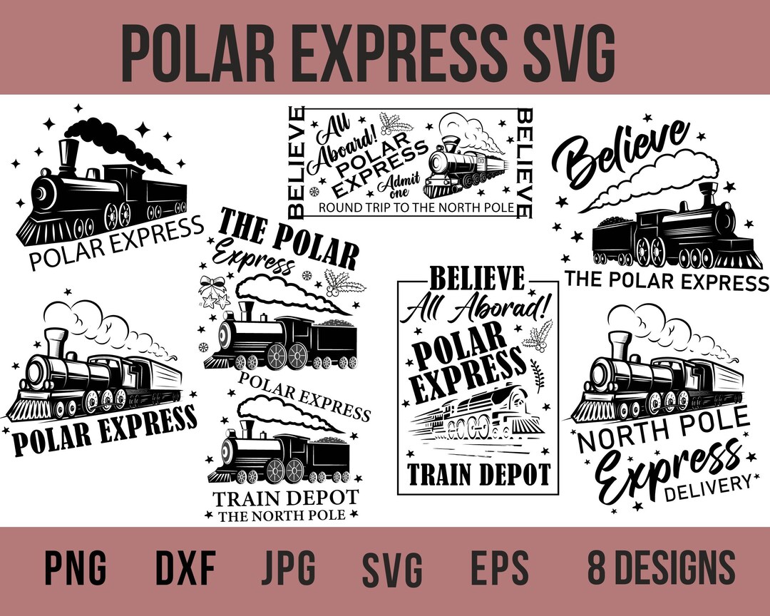 Polar Express Svg, Christmas Svg, Polar Express, North Pole Svg, Train