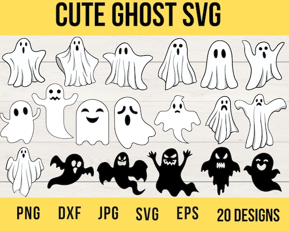 Cute Ghost Svg Halloween Svg Ghost Svg Spooky Svg Boo Svg - Etsy