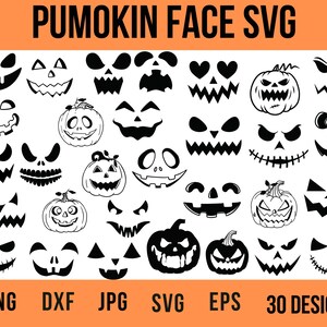 Pumpkin Face Svg Halloween Svg Jack O Lantern Svg Pumpkin - Etsy Canada