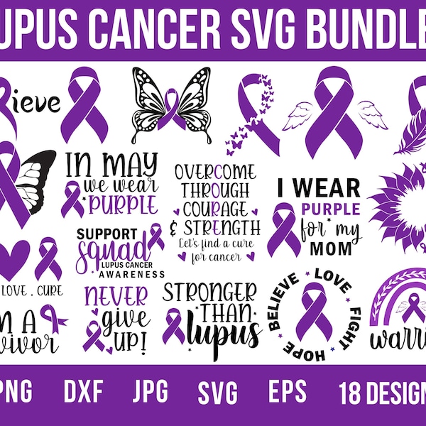 Lupus-Svg mit Bundle, Krebs-Svg, Krebs-Band-Sv