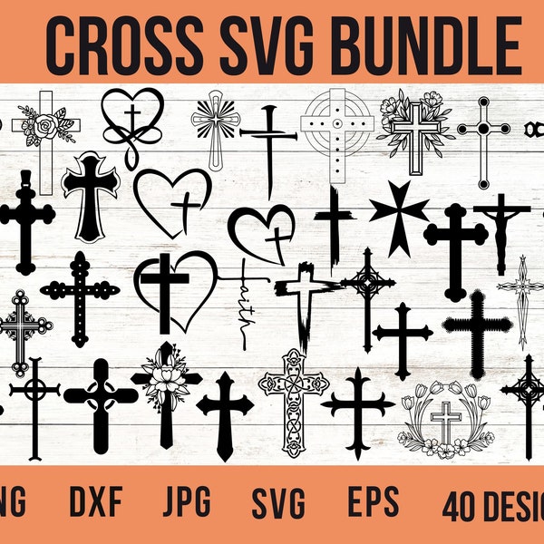 Jesus Cross Svg Bundle , Old Rugged Christian Cross Svg, Faith Cross Svg, Christian Easter Svg, Distressed Cross Svg, Religious Svg,