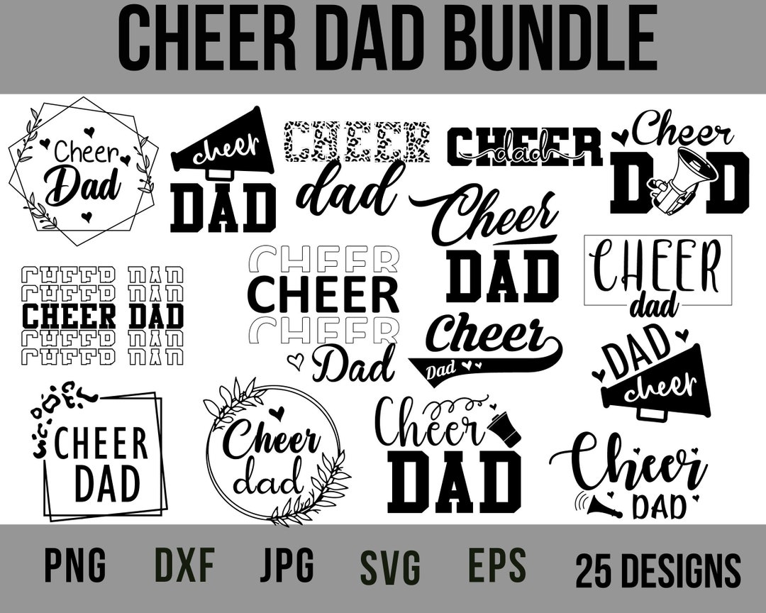 Cheer Dad Svg, Cheer Svg, Cheerleader Svg, Cheerleading Svg, Dad Svg
