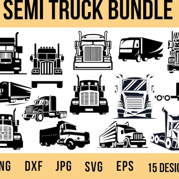 Semi Truck Svg, Truck Driver Svg, Trucker Svg, Semi Truck Clipart, Big Truck Svg,18 Wheeler Svg,Semi Truck Name Svg, Cut Files For  Cricut,