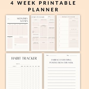 ADHD Digital printable 45 page planner daily monthly productivity everyday planner pdf