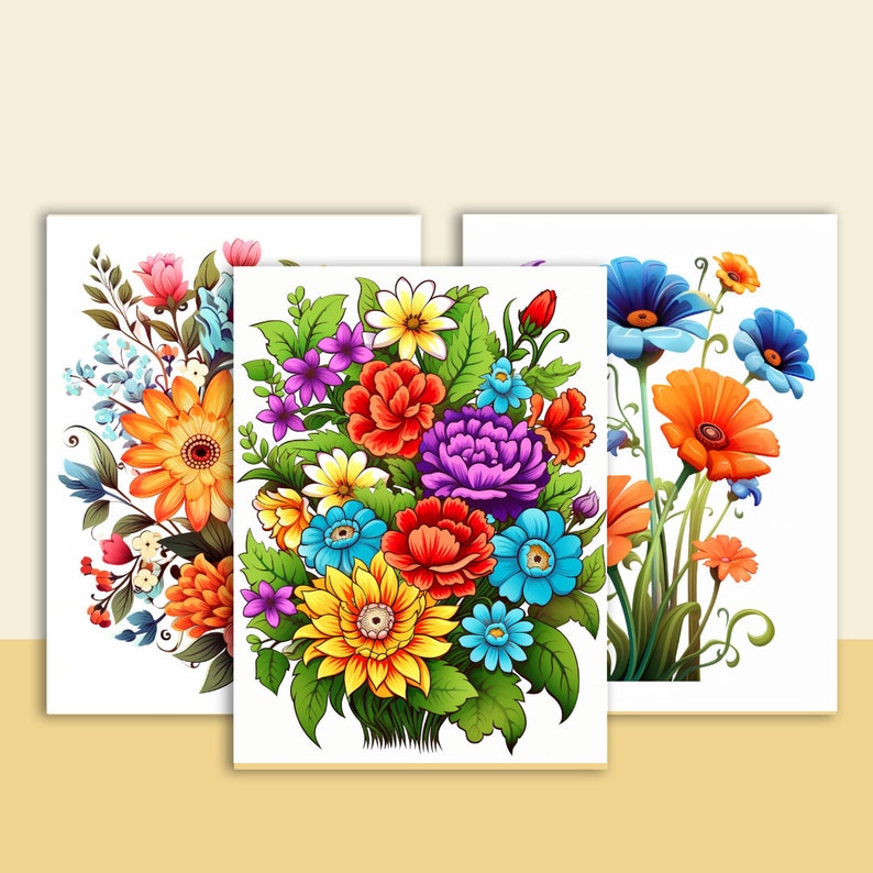 May include: A colorful bouquet of flowers with red, orange, yellow, blue, purple, and green hues. The flowers are arranged in a vase and are in full bloom.