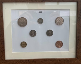 1960 Full Year Set in Frame - Great 64th Birthday Present