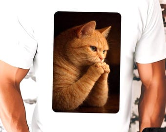 Gatto cattivo che complotta, meme del genio del male, maglietta divertente, regalo per animali domestici