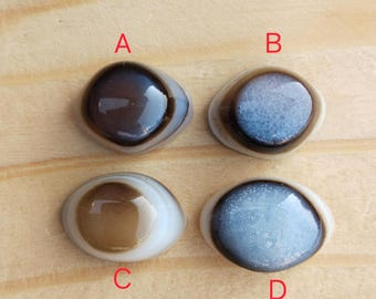 Natural Banded Agate Eye Cabochon, Unique Gemstone for Ring/Pendant