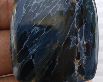 Natural Pietersite Cabochon: Handmade Loose Gemstone (37x34 MM)