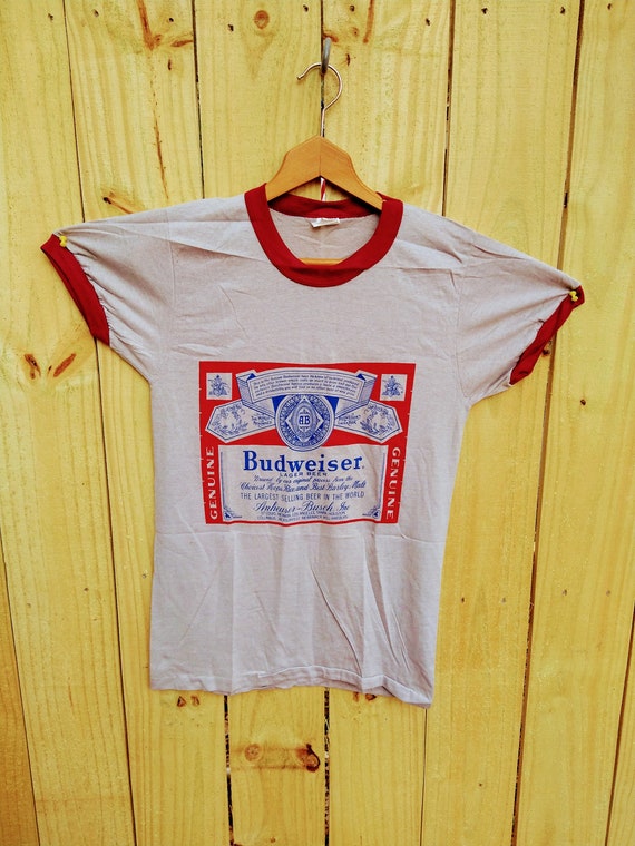 Vintage Beer Tshirts 70s Tee Budweiser Classic Brand Etsy