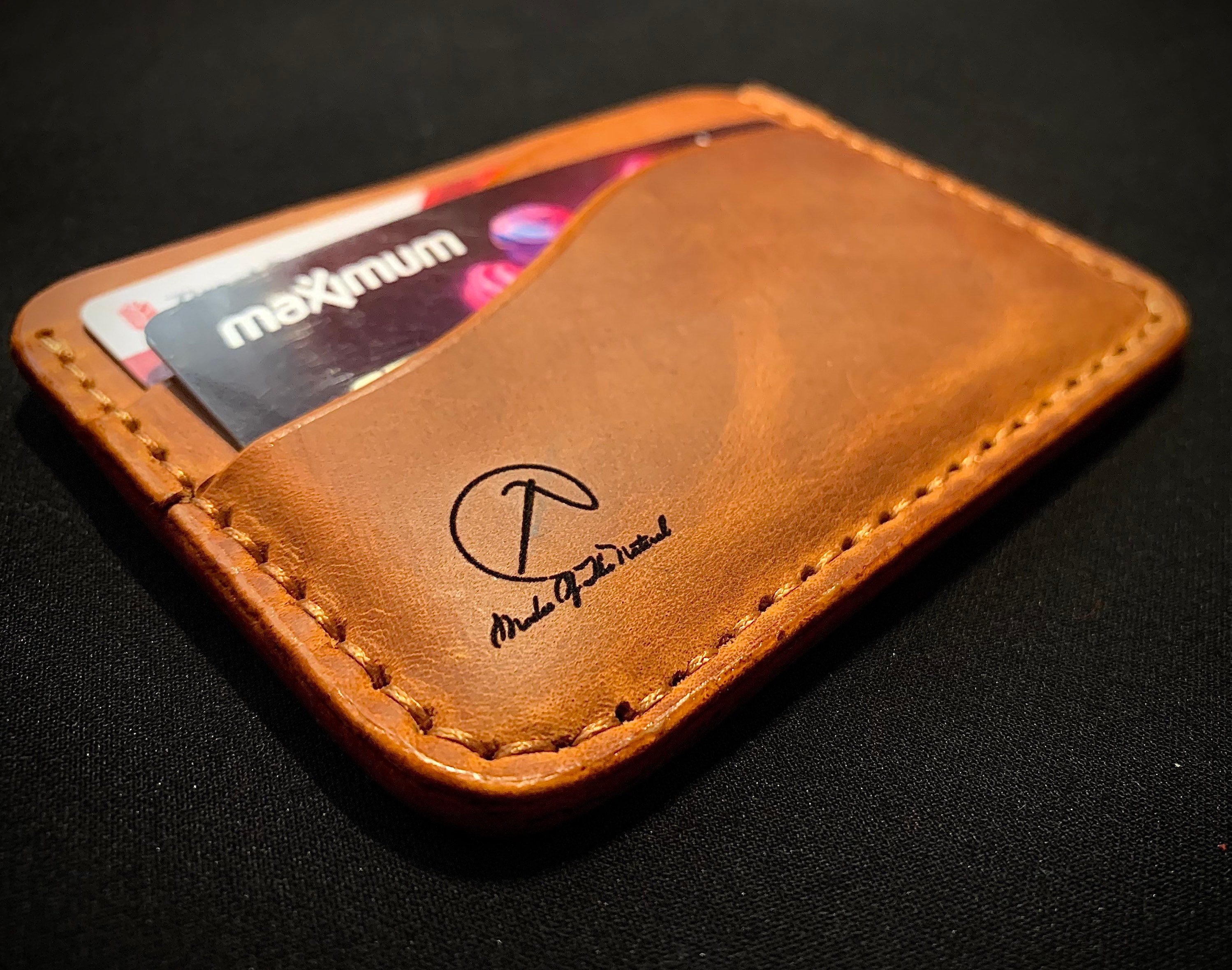 Natural Handmade Leather Card Holder - Etsy UK