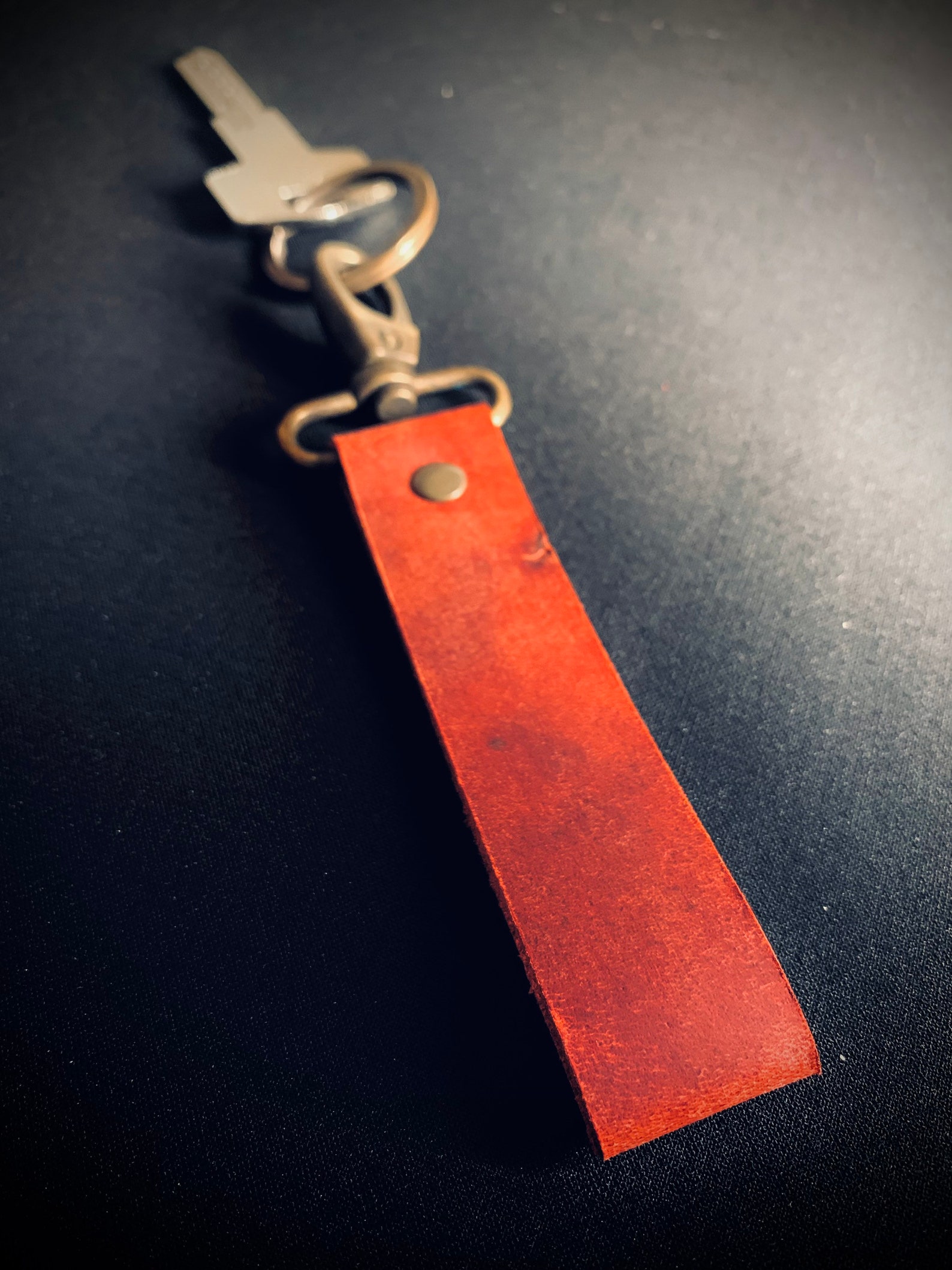 Natural Handmade Leather Keychain Etsy