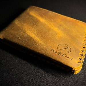 Cartera de cuero hecha a mano / Tarjetero / Minimalista