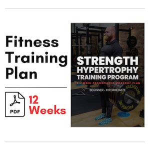 12-Week Gym Training Program for Strength & Muscle Growth | Beginner to Intermediate Workout Plan (PDF)
