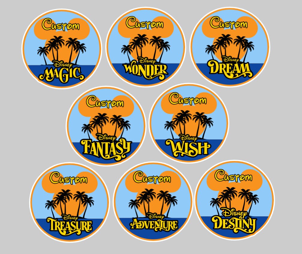 Personalized 5"x5" Cruise Door Magnet with Ship Name