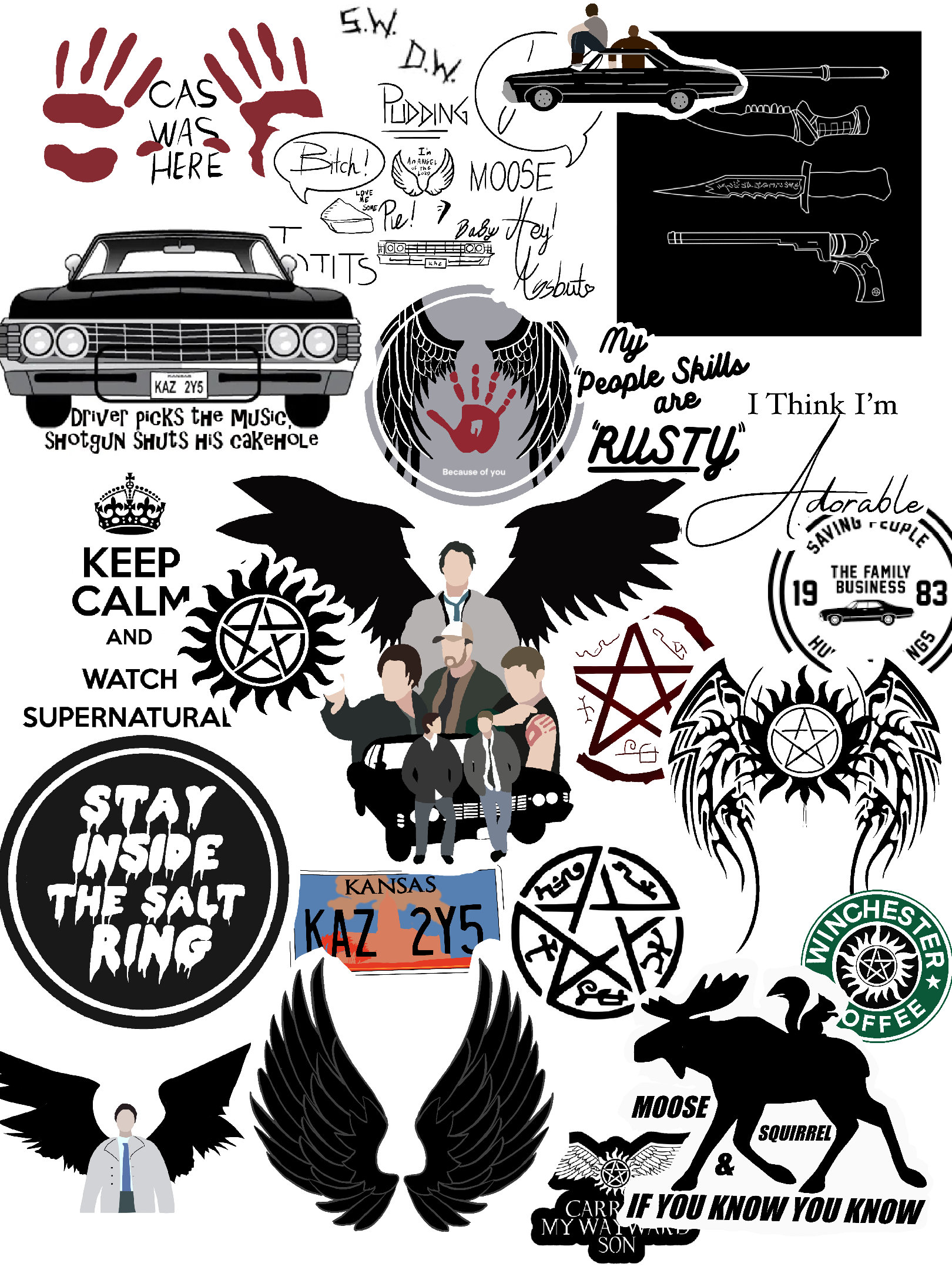 スーパーナチュラル ピンバッジ 5個セット Supernatural sticker - Etsy 日本