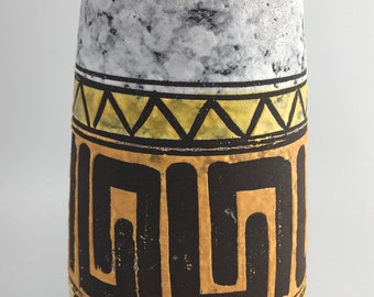 東ドイツの陶器、ミッドセンチュリーの陶器の花瓶 Strehla German