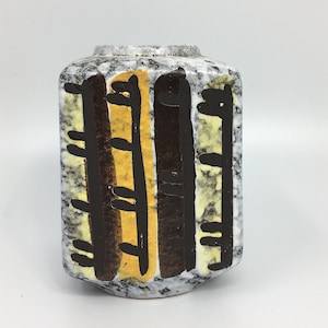 Oost-Duits aardewerk, keramische vaas uit het midden van de eeuw, Strehla Duits aardewerk, 1213