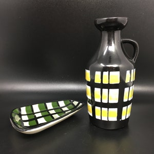 東ドイツの陶器、ミッドセンチュリーの陶器の花瓶とボウル、シュトレーラ