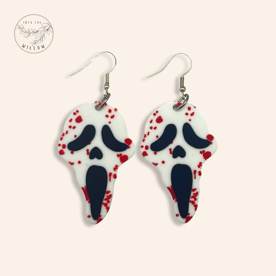 Quirky Pastel Goth Ghostface Earrings Unique Jewellery Gifts Etsy
