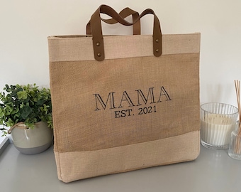 Luxury Personalised Mama Jute Bag