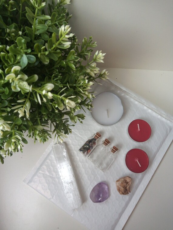 The Beginner Crystal and Candle Kit Crystal Gift Set Etsy UK
