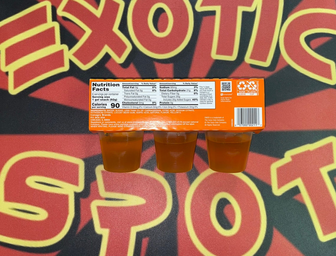 Fanta Orange Snack Pack Jello Etsy
