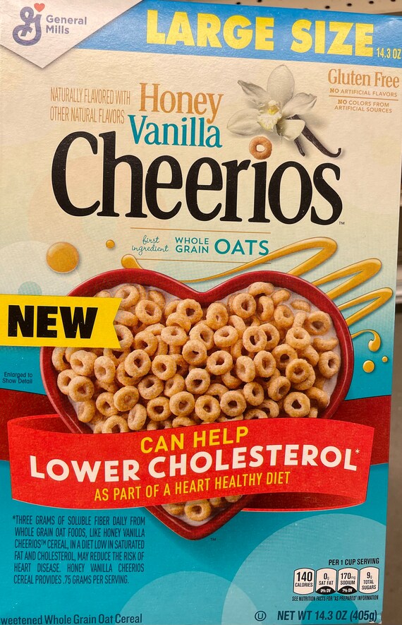 Honey Vanilla Cheerios General Mills Cereal Etsy