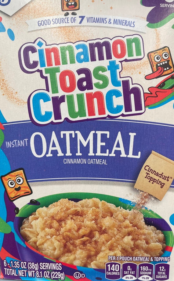 Cinnamon Toast Crunch Oatmeal Etsy