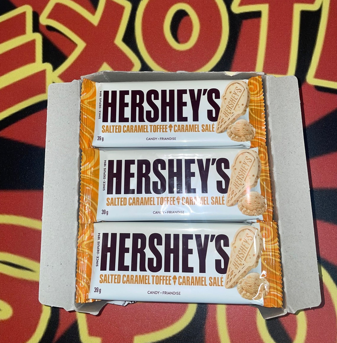 Hersheys Salted Caramel Toffee Chocolate Bar Etsy