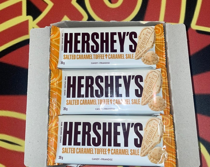 Hersheys Salted Caramel Toffee Chocolate Bar Etsy