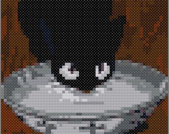 Ghibli cat- Studio Ghibli, Kikis delivery service Cross stitch pattern pdf