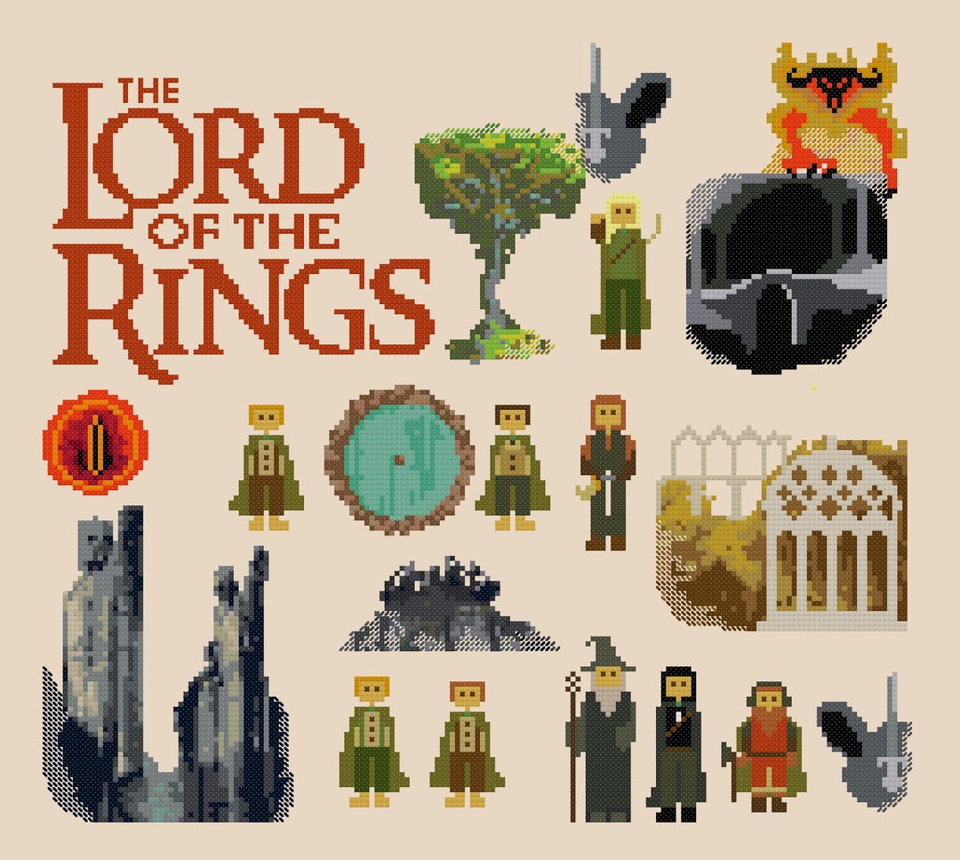 The Lord of the Rings LOTR Cross Stitch Digital Pattern Pdf Download - Etsy