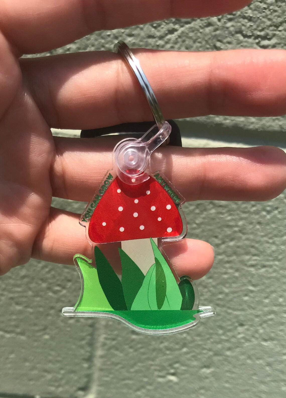 Cute Original Mushroom Artwork Keychain you Can Grow Etsy
