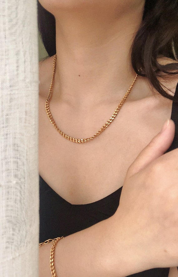 Infinity Emerald 18ct Gold Vermeil Pave Link Choker Necklace | Jian London