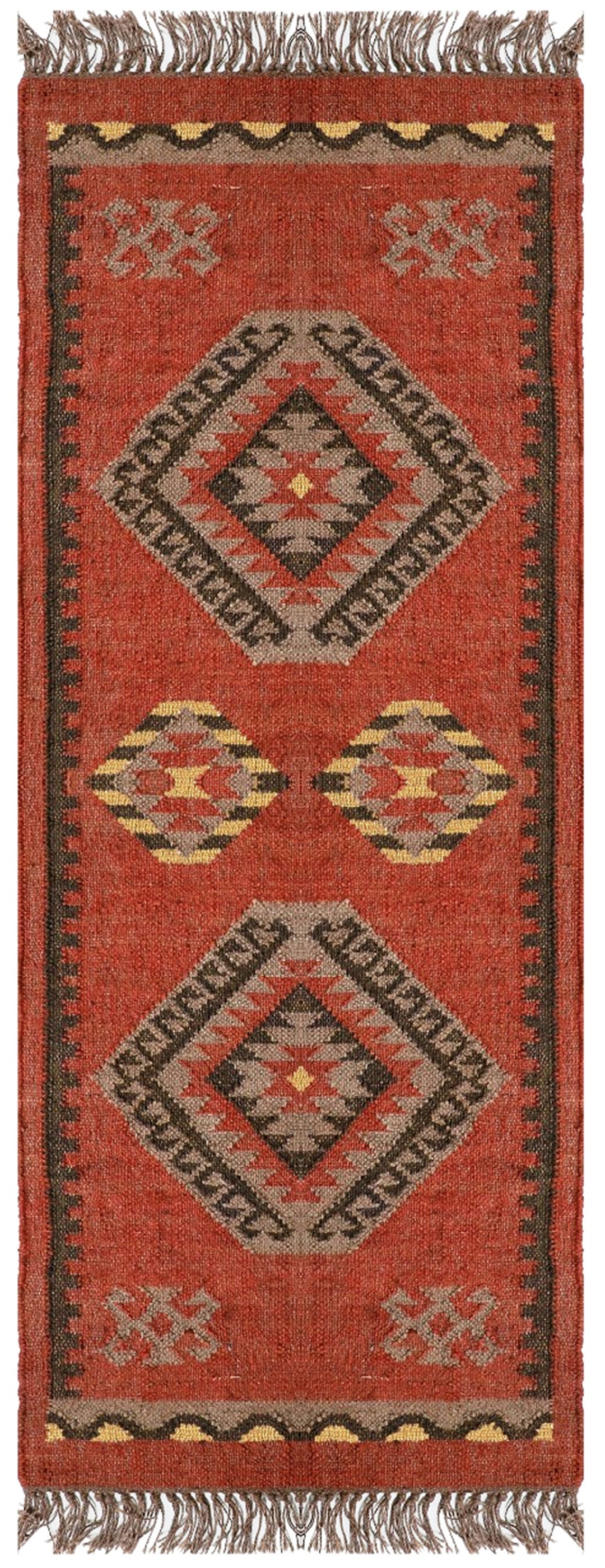 Wool Jute Kilim Runner, Multi Color Runner Rug, Bedside Runner Navajo ...