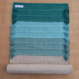 Organiczna mata do jogi z bawełny ziołowej – przyjazna dla środowiska, tkana ręcznie, antypoślizgowa mata do ćwiczeń i medytacji, 2 x 6 stóp, idealna do podróży zdjęcie 9