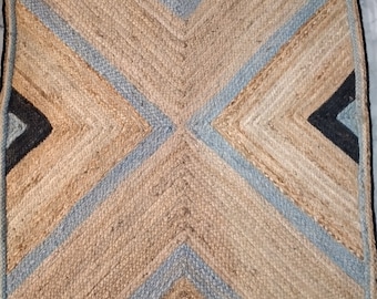 Handmade Braided Jute Rug: Indian Woven Area Rug