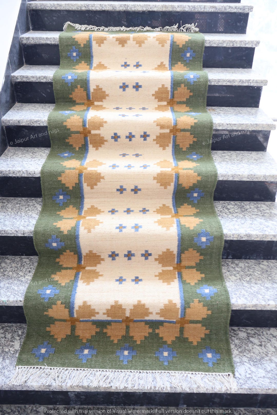 Earthy Fun Runner Rug Staircase Runner Rug | Earthy Tones | Swedish-inspired Premium Wool ...