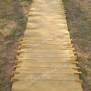 Esterilla de yoga de 2 x 6 pies, ecológica, antideslizante, para ejercicios de yoga, pilates, gimnasio y entrenamiento en casa, alfombra de oración, alfombra de cocina, alfombra de algodón.