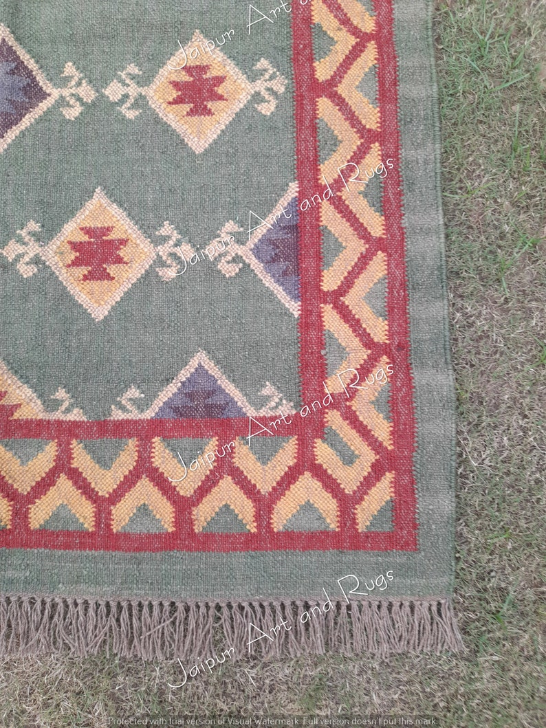 Handmade Wool Jute Rug Navajo Kilim Rug Aztec Rug Accent - Etsy