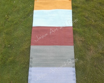 Organic Cotton Yoga Mat: Hand-Loomed, Eco Friendly 2x6 ft