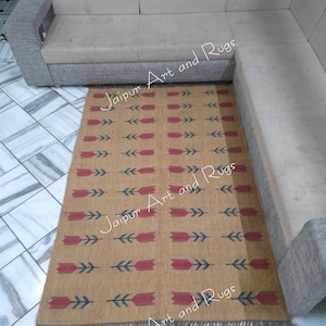 Handmade Wool Rug, Navajo Kilim Rug, Aztec Rug, Accent Rug, Outdoor Rug, Bedroom Rug, wool jute Rug.