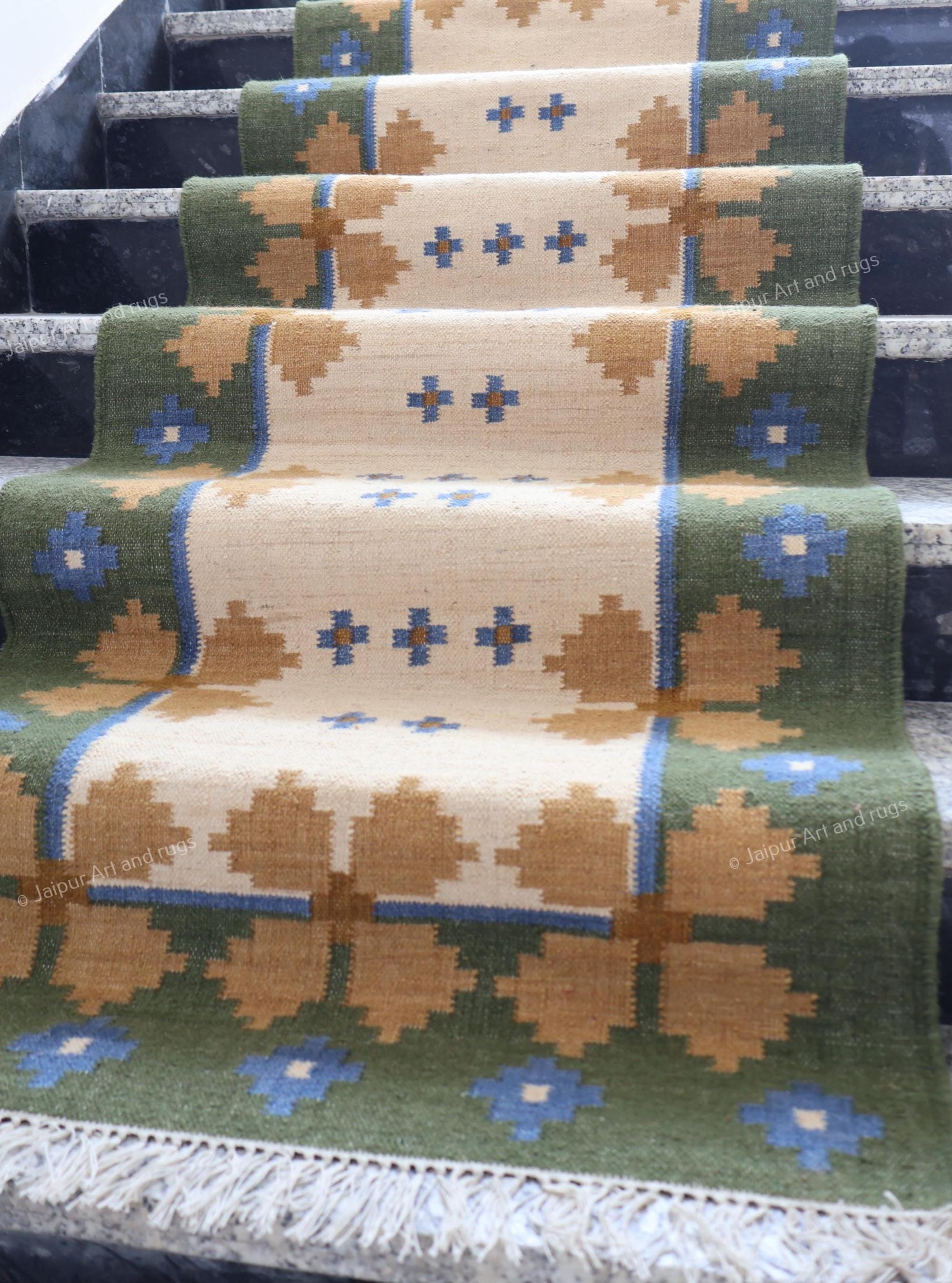 Earthy Fun Runner Rug Staircase Runner Rug | Earthy Tones | Swedish-inspired Premium Wool ...
