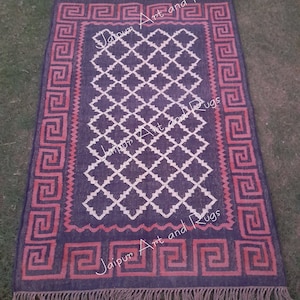 Wool jute kilim home decor area Rug Runner,Navajo Rug,Accent Rug,Outdoor Rug, Bedroom Rug