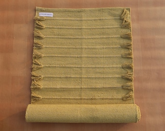 2x6 Ft Hand-Knotted Cotton Yoga Mat: Eco-Friendly Exercise Rug