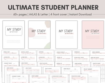 Ultimate student planner | 60+ pages | College planner | University planner | Academic planner | Printable | A4,A5 &  Letter | Pdf