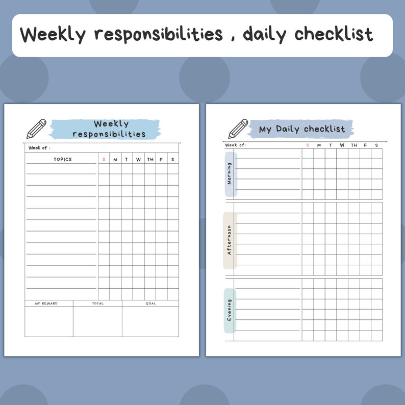 Kids Planner Printable Planner Printable Planner for Kids - Etsy Canada