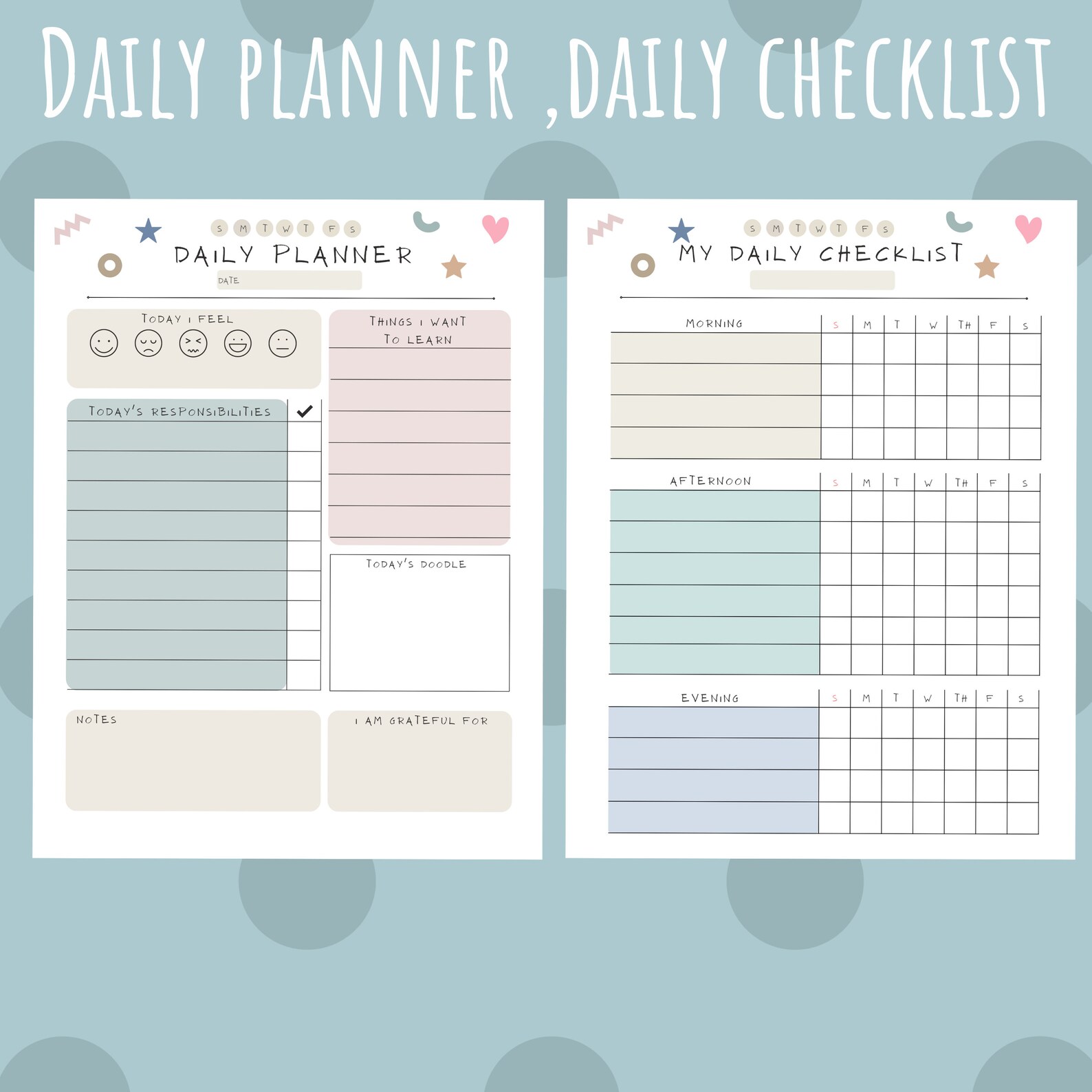 Kids Planner Printable Planner Printable Planner for Kids - Etsy India